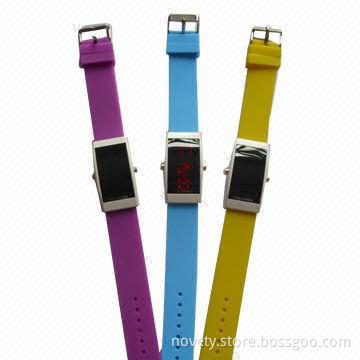 Silicone LED Wristwatches for Promotional/Sports Purpose, Available in Various Designs
